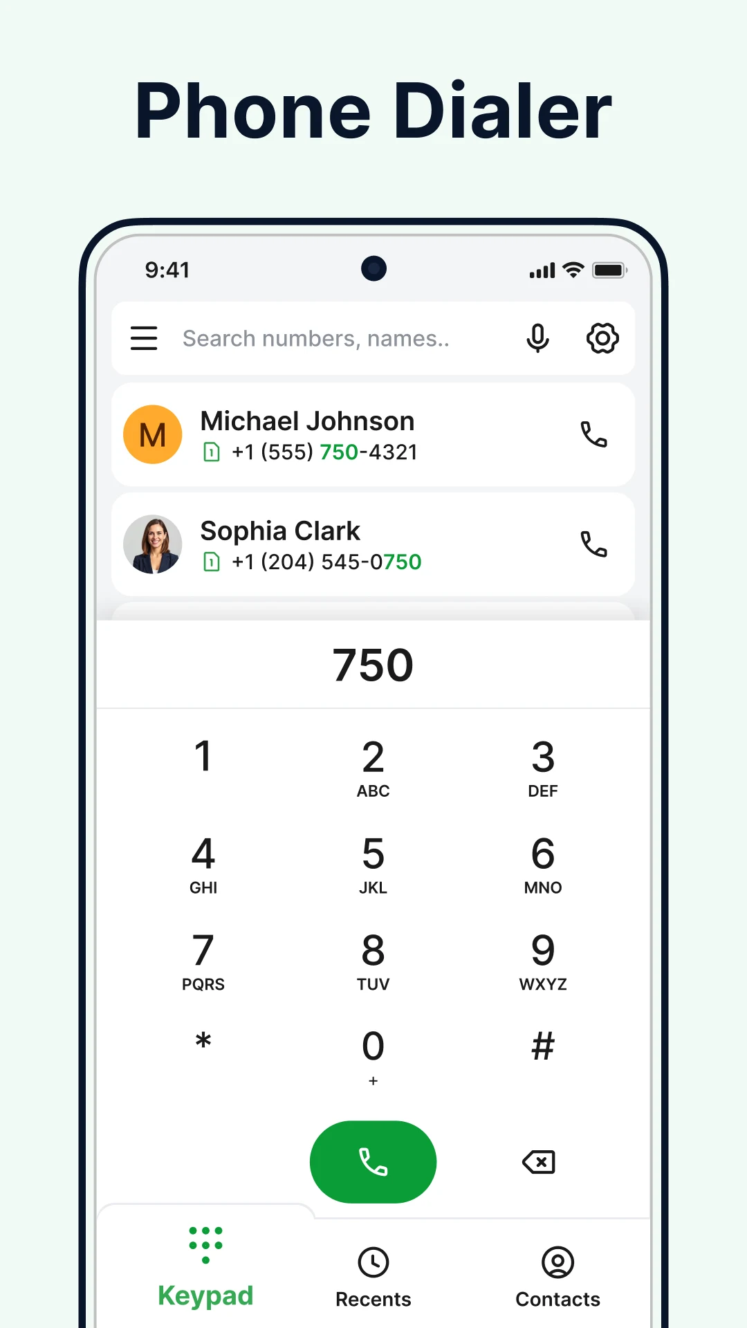 Contacts: Phone Calls, Dialer screenshot